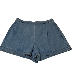 Madewell Pull On Denim Shorts Palmwood Wash Size Large NWT